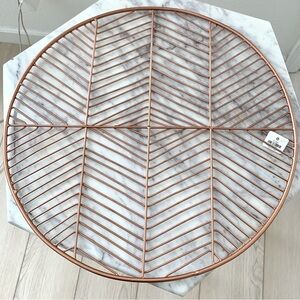 CB2 Copper Register Metal Wire Placemat Charger Plate Trivet 14.5”